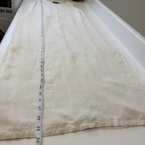 Style & Co White Textured Linen Blend V Neck Sleeveless Midi Dress Size 4P - Picture 9 of 9